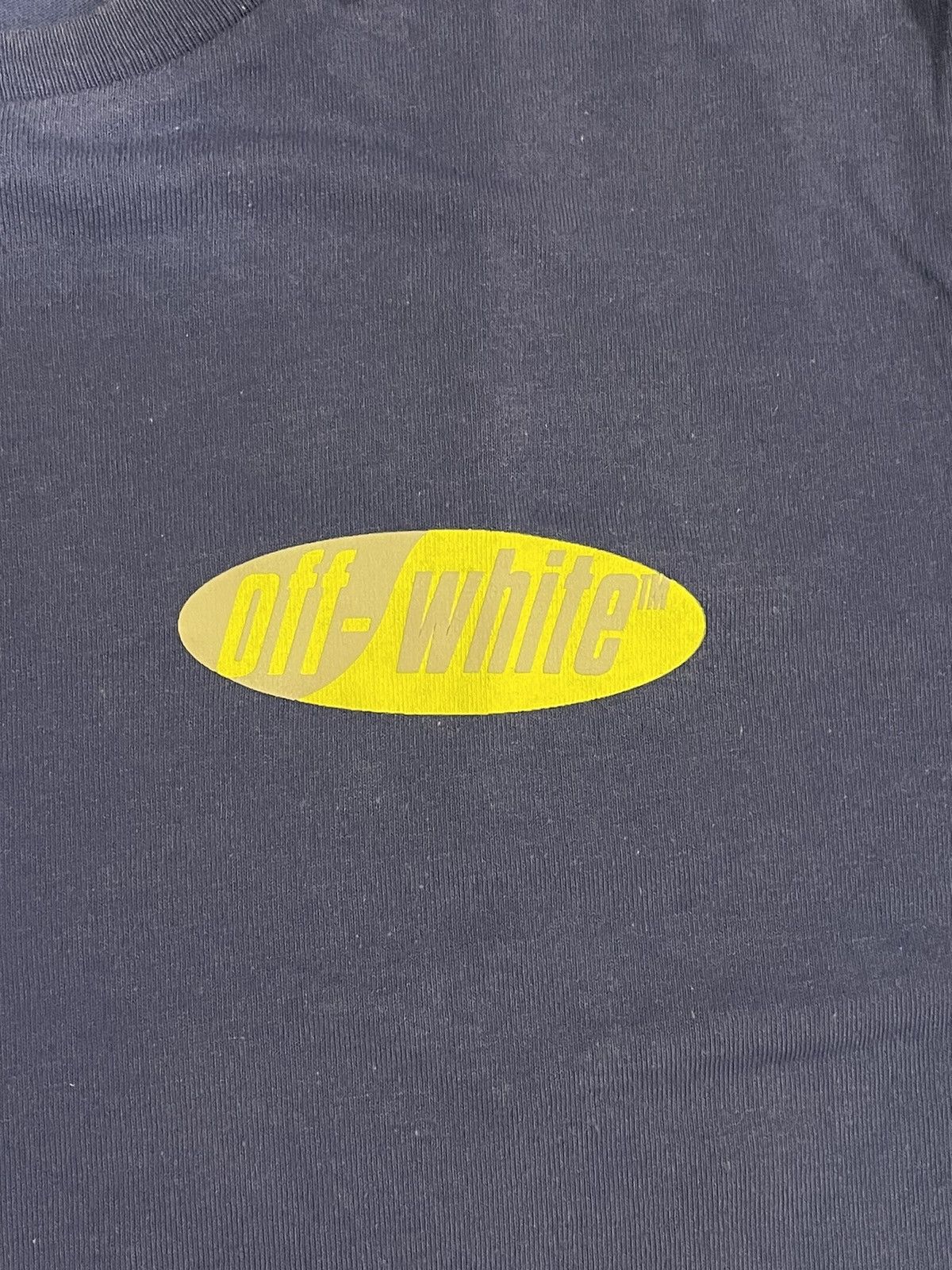 Off-White RARE Off-White Split Arrows Logo Blue Tee Yellow Grey Size US S / EU 44-46 / 1 - 5 Thumbnail