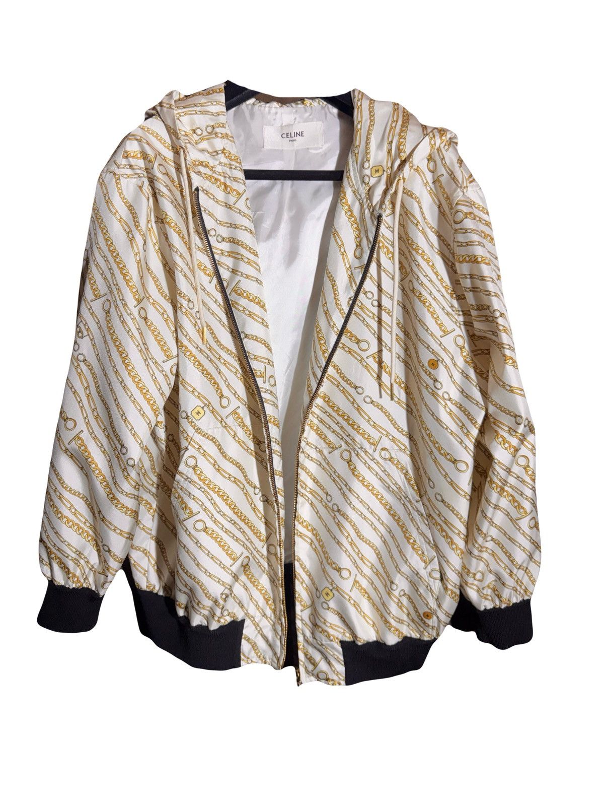 Celine celine hedi slimane runway ss21 silk bomber jacket 38 Size S / US 4 / IT 40 - 1 Thumbnail