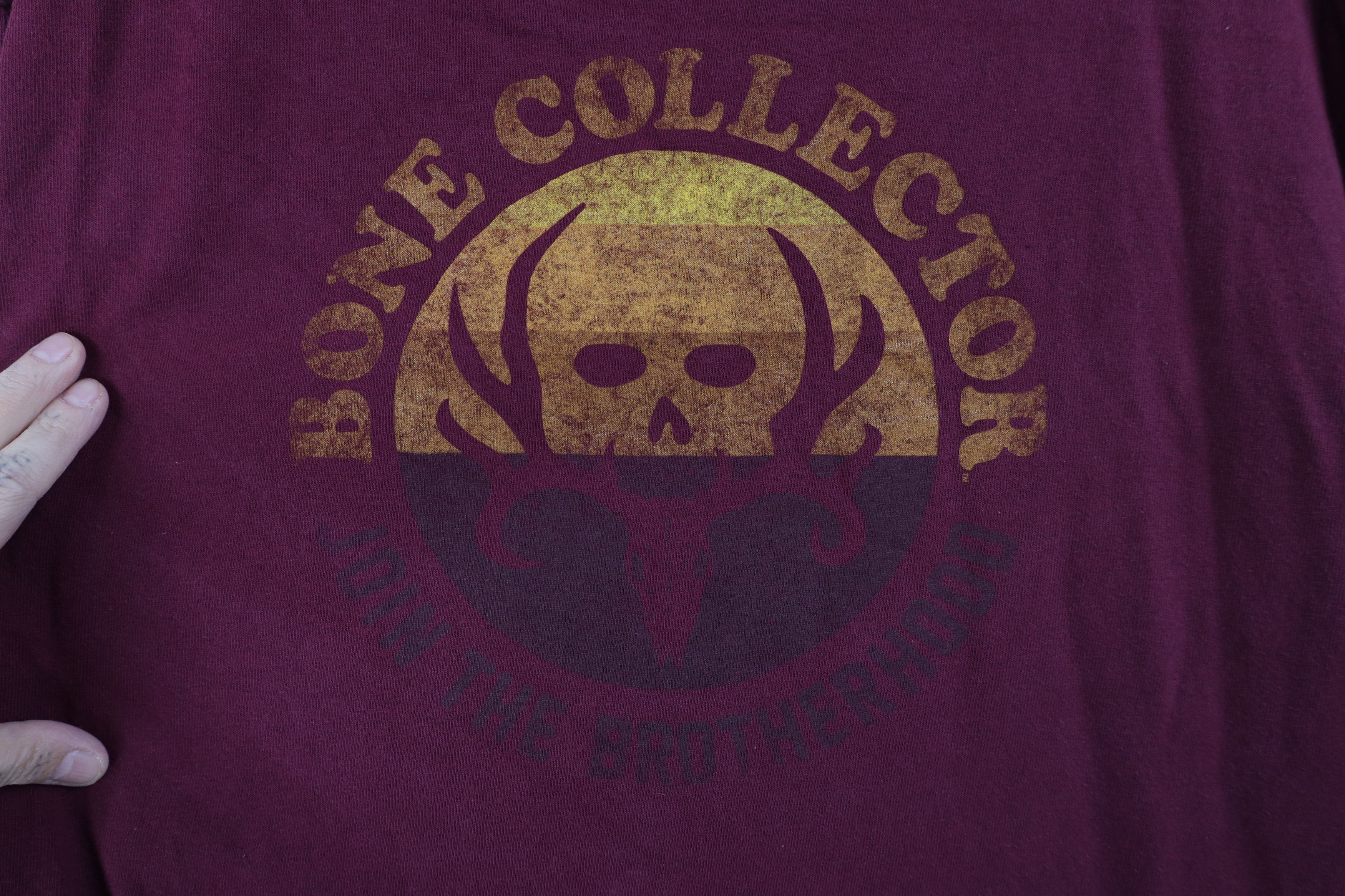 Vintage Vintage Bone Collector Skull Hunting Long Sleeve T-Shirt Red Size US L / EU 52-54 / 3 - 4 Thumbnail
