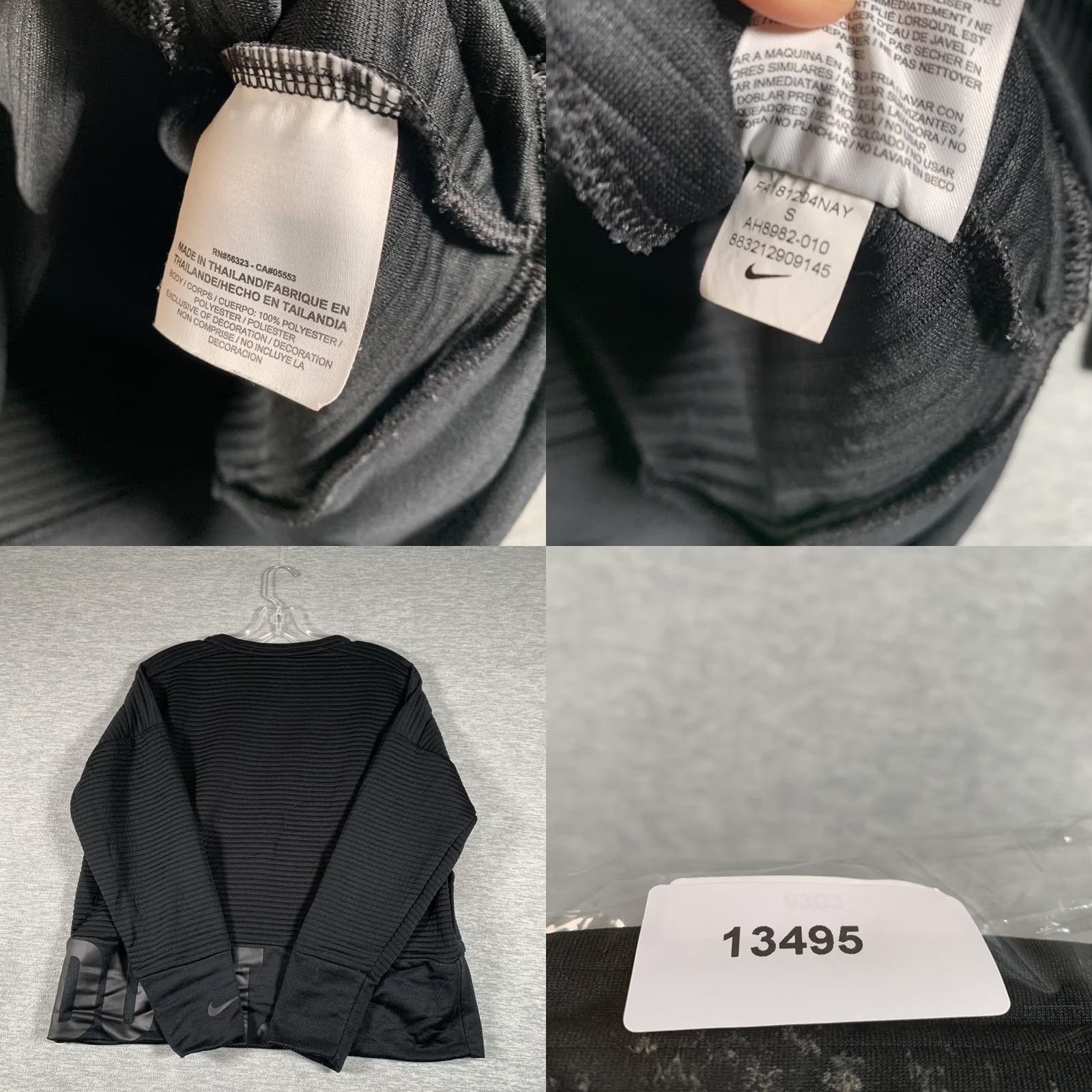Nike Nike Dri-FIT Sweatshirt Womens Small Black Just Do It Crew AH8982-010 Size S / US 4 / IT 40 - 8 Thumbnail