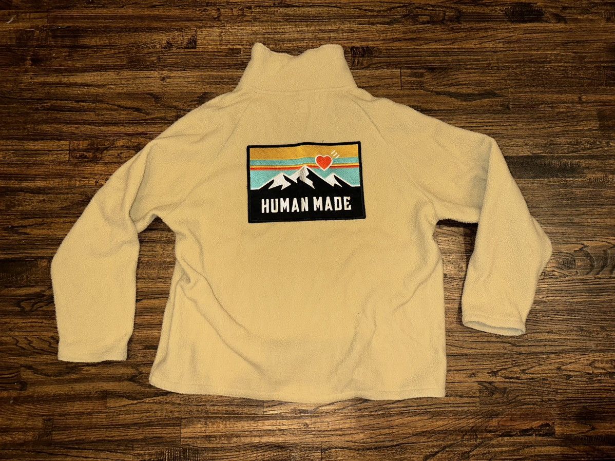 Human Made × Nigo HUMAN MADE Japan Nigo Fleece Jacket XL Polyester Tan Size US XL / EU 56 / 4 - 1 Thumbnail