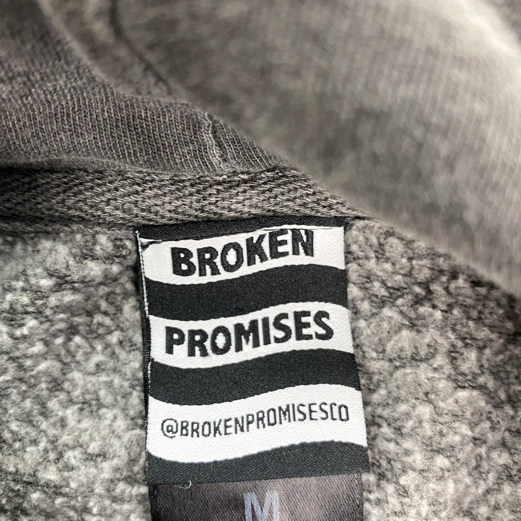 Broken Promises Co. Broken Promises Hoodie Mens Medium Dancing With Death Pullover Graphic Flames Gray Size US M / EU 48-50 / 2 - 7 Thumbnail