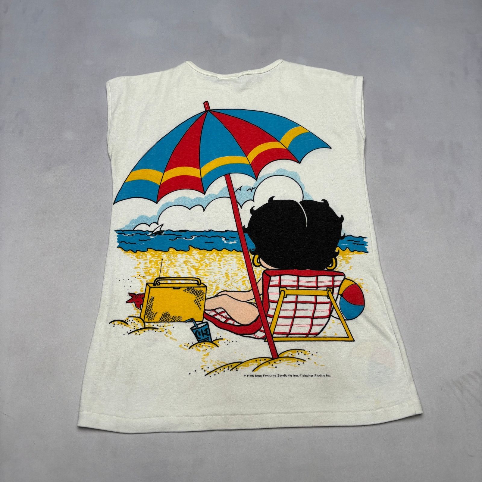 Vintage Vintage 80s Betty Boop Tank Top Shirt Women's Small Beach Size S / US 4 / IT 40 - 4 Thumbnail