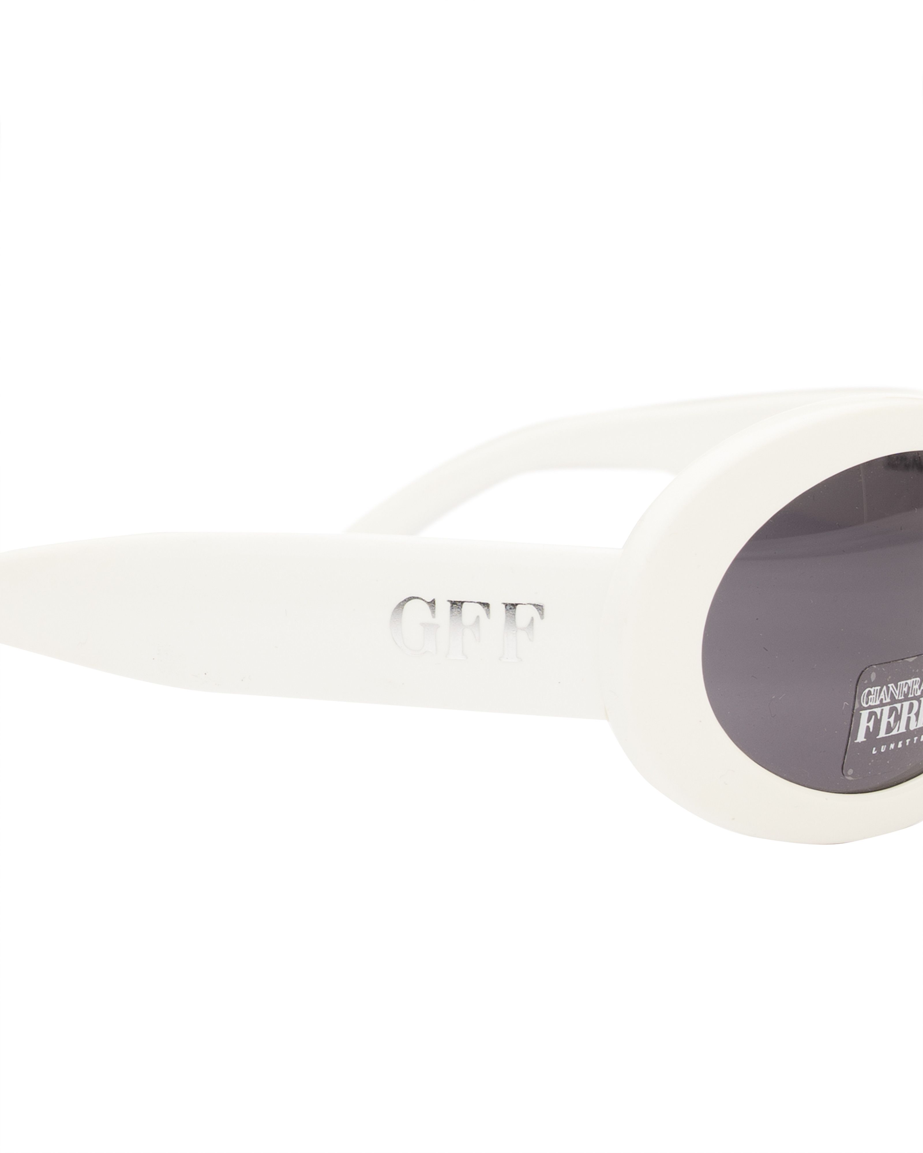 Gianfranco Ferre Gianfranco Ferre '90s White Kurt Cobain Oval Sunglasses Size ONE SIZE - 2 Thumbnail