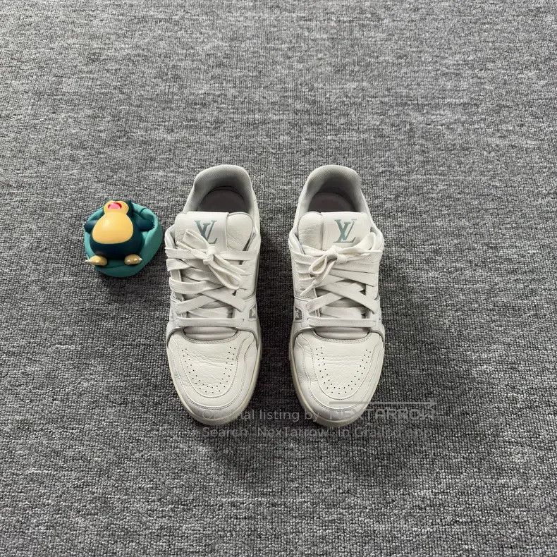 Louis Vuitton Louis Vuitton Trainer white cement shoes Size US 7 / IT 37 - 2 Thumbnail