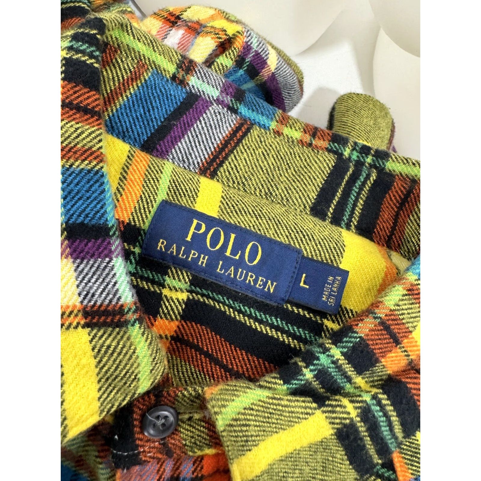 Polo Ralph Lauren Polo Ralph Lauren Western BLACK PEARL SNAP Colorful Soft Flannel Mens L Shirt EX Size US L / EU 52-54 / 3 - 5 Thumbnail