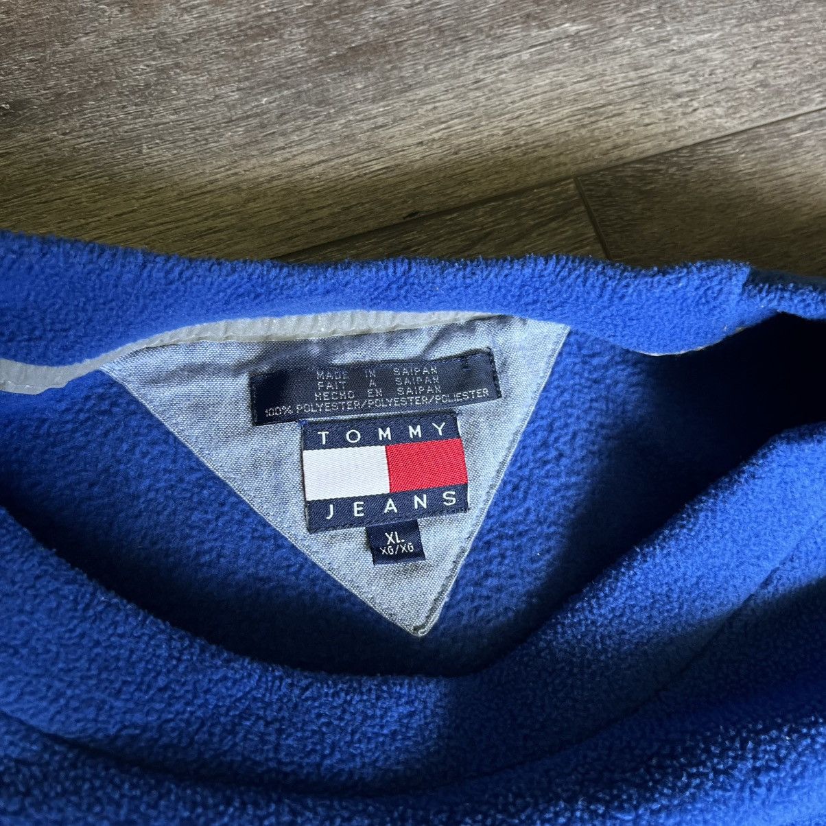 Tommy Hilfiger Vintage 1990s Tommy Hilfiger Jeans Flag Fleece Crewneck Blue Size US XL / EU 56 / 4 - 4 Thumbnail