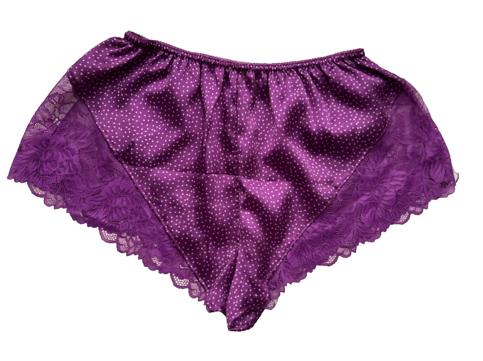 Free People Free People Dotted Lace Trim Pajama Shorts Purple ( XS ) Size 27" / US 4 / IT 40 - 3 Thumbnail