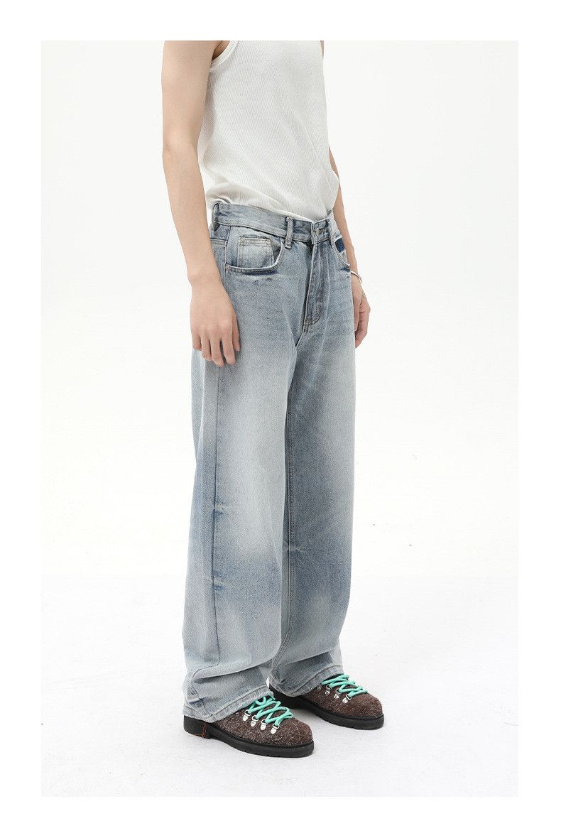 Japanese Brand × Jean Japanese retro distressed straight loose washed jeans Size US 32 / EU 48 - 6 Thumbnail