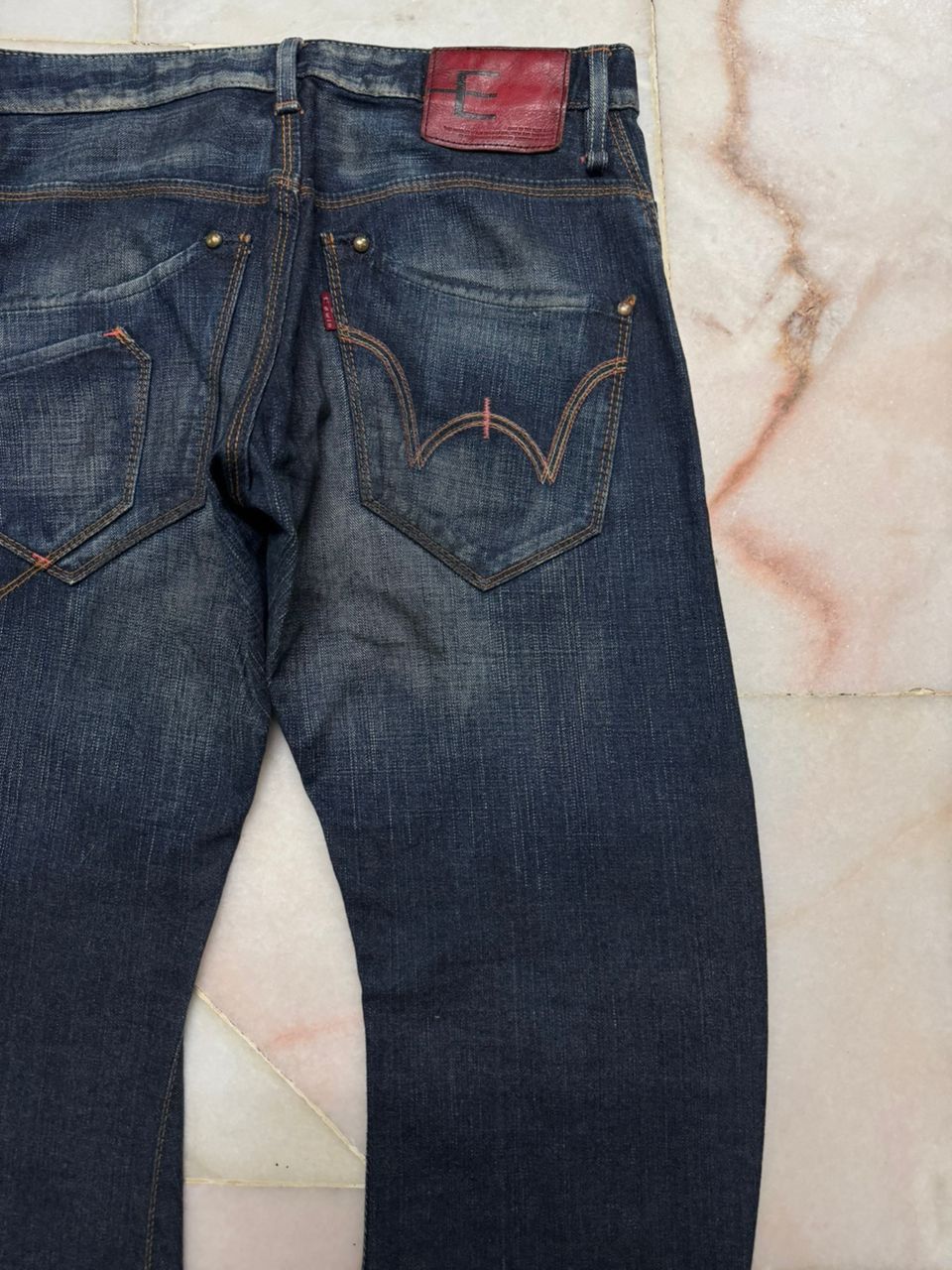 Edwin 💥VINTAGE Y2K E-FUNCTION EDWIN WHISKER MUDWASH DARK JEANS Size US 32 / EU 48 - 16 Thumbnail
