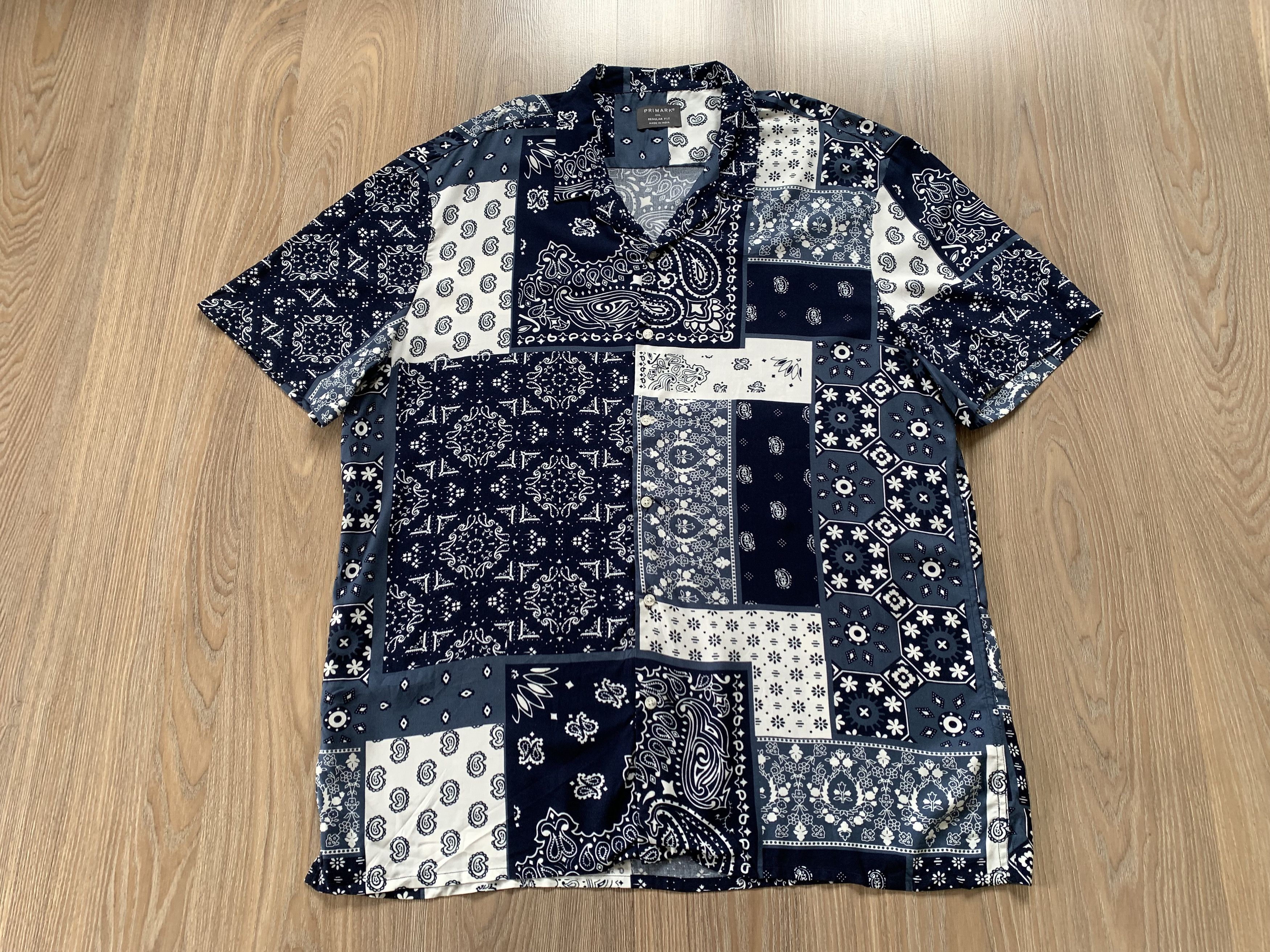 Primark Primark Regular Fit Printed Hawaiian Shirt Size US XXL / EU 58 / 5 - 2 Thumbnail