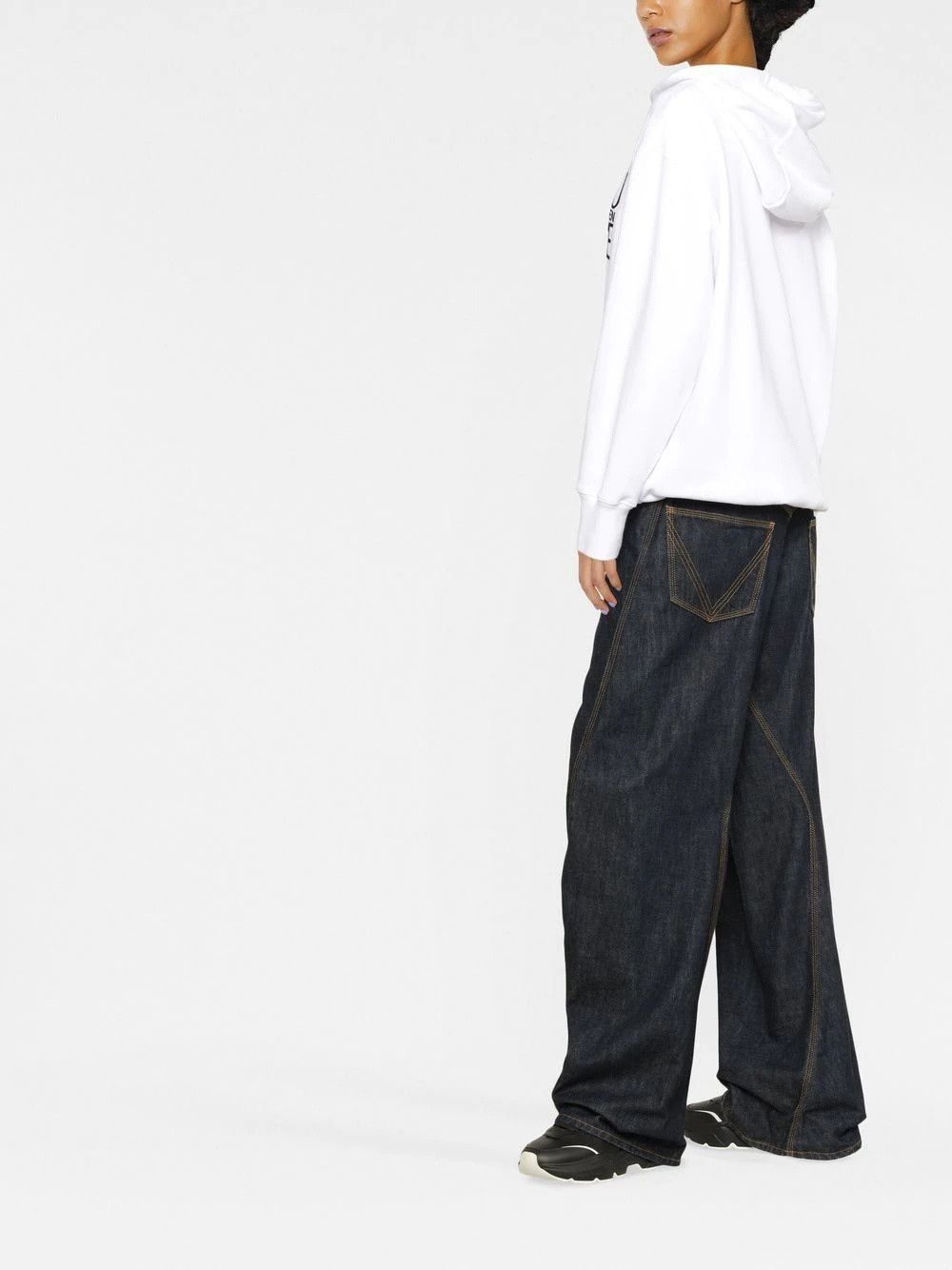 Versace o1y0226 Hoodie in White/Black Size XS / US 0-2 / IT 36-38 - 3 Thumbnail