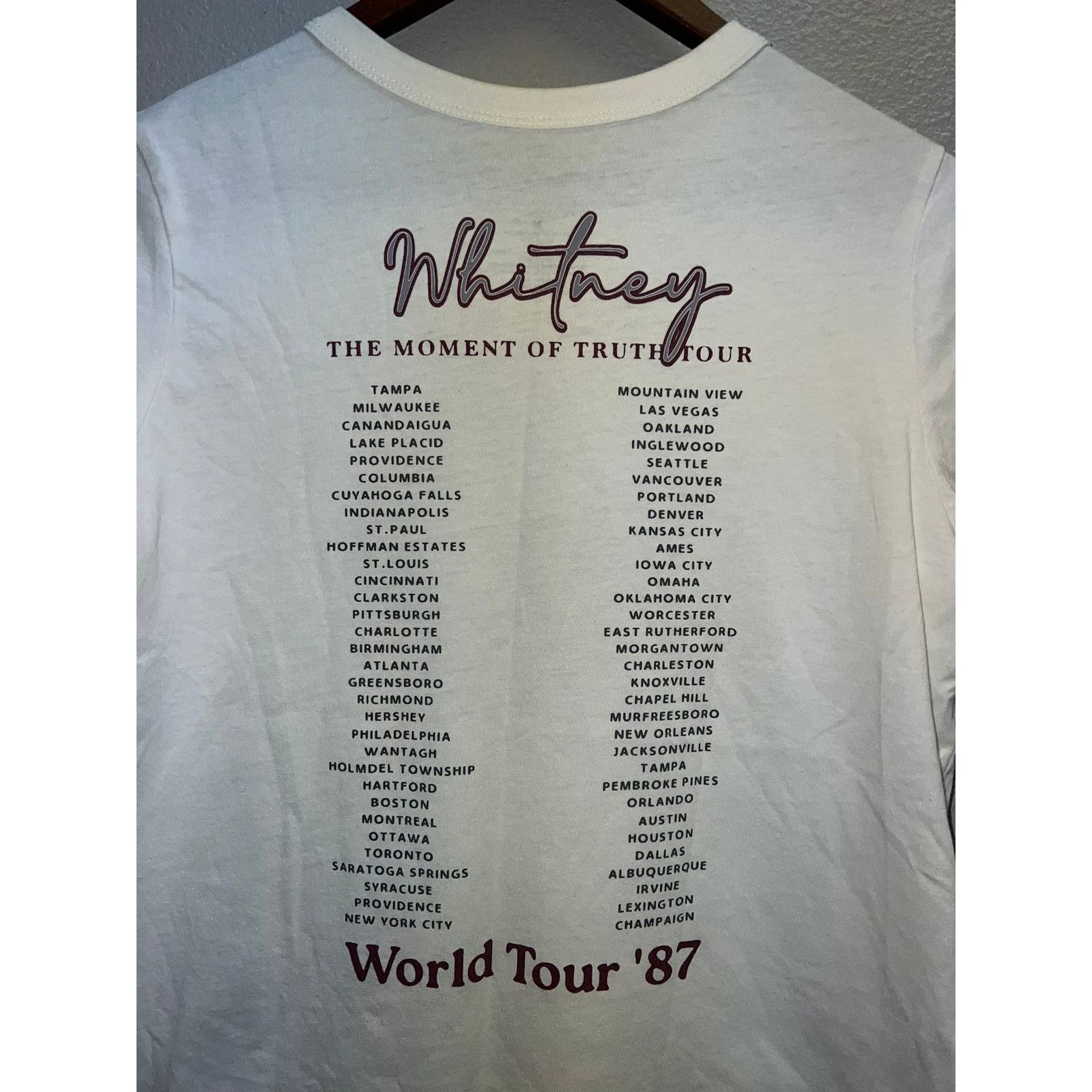Vintage Whitney Houston Shirt World Tour The Moment Of Truth Concert Size M / US 6-8 / IT 42-44 - 6 Thumbnail