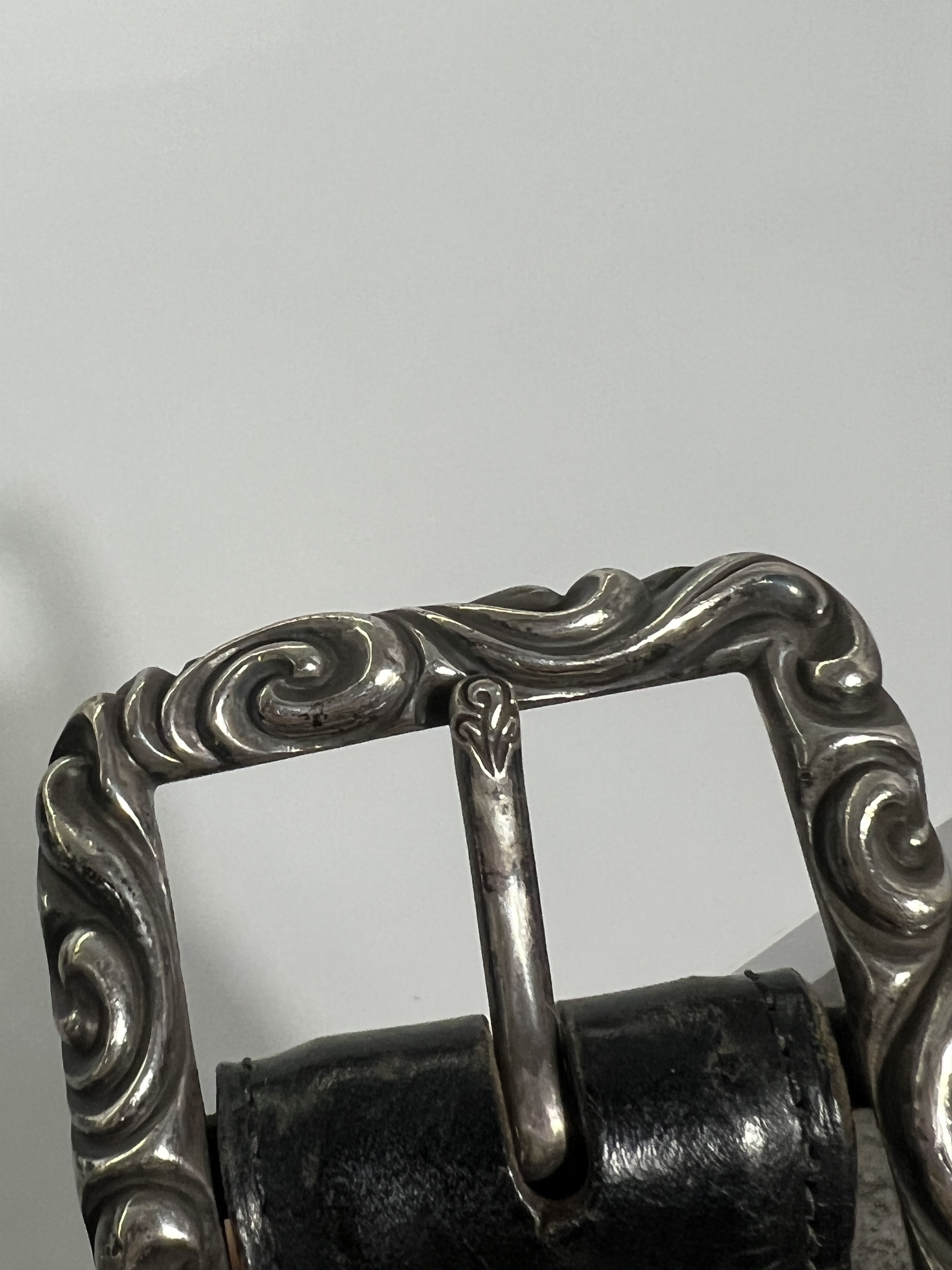 Chrome Hearts Chrome Hearts Leather Belt Size 30 Silver Buckle Size 30 - 4 Thumbnail