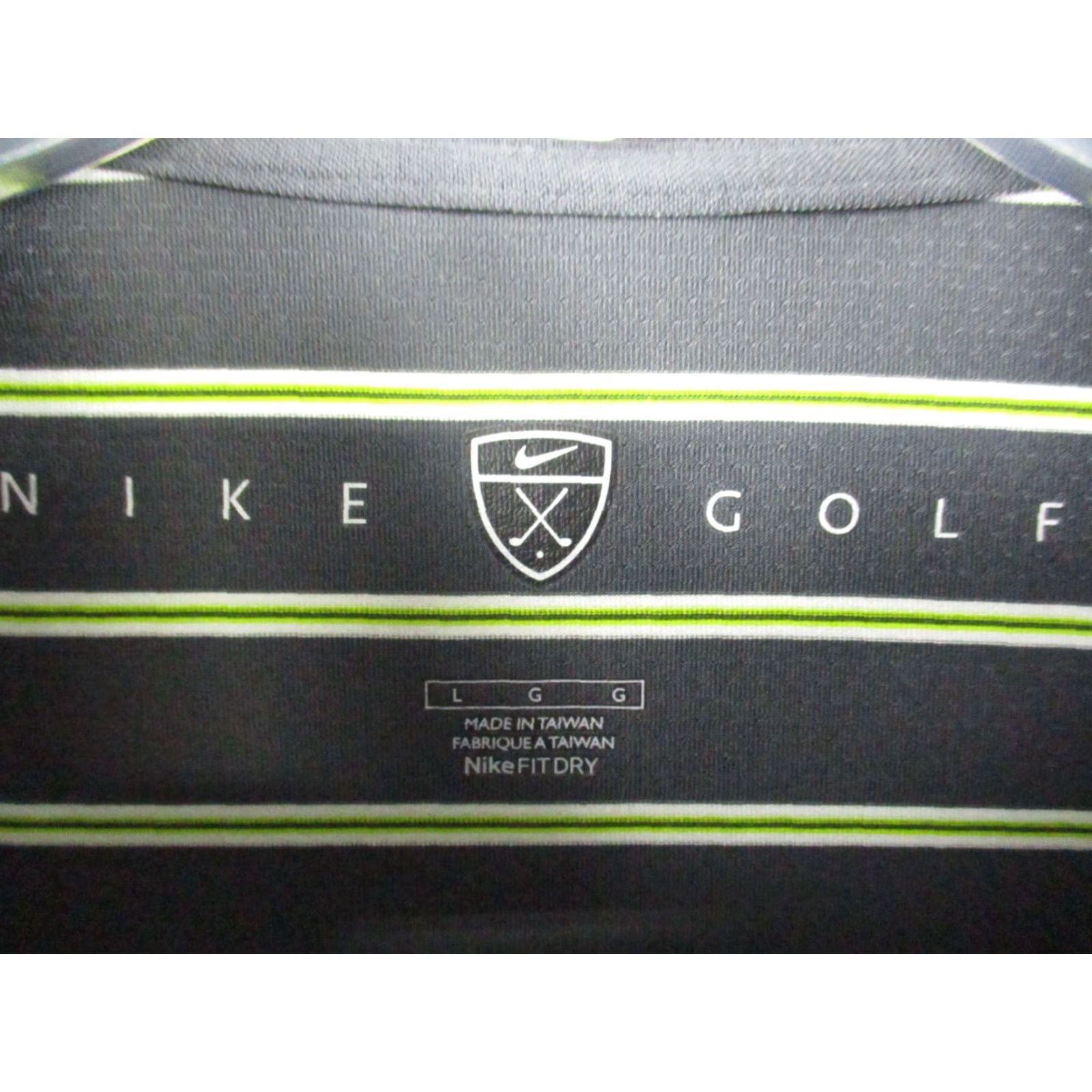 Nike Nike Golf Polo Shirt L Men Blue Green Stripe Short Sleeve Greystone Grey Cup Size US L / EU 52-54 / 3 - 5 Thumbnail