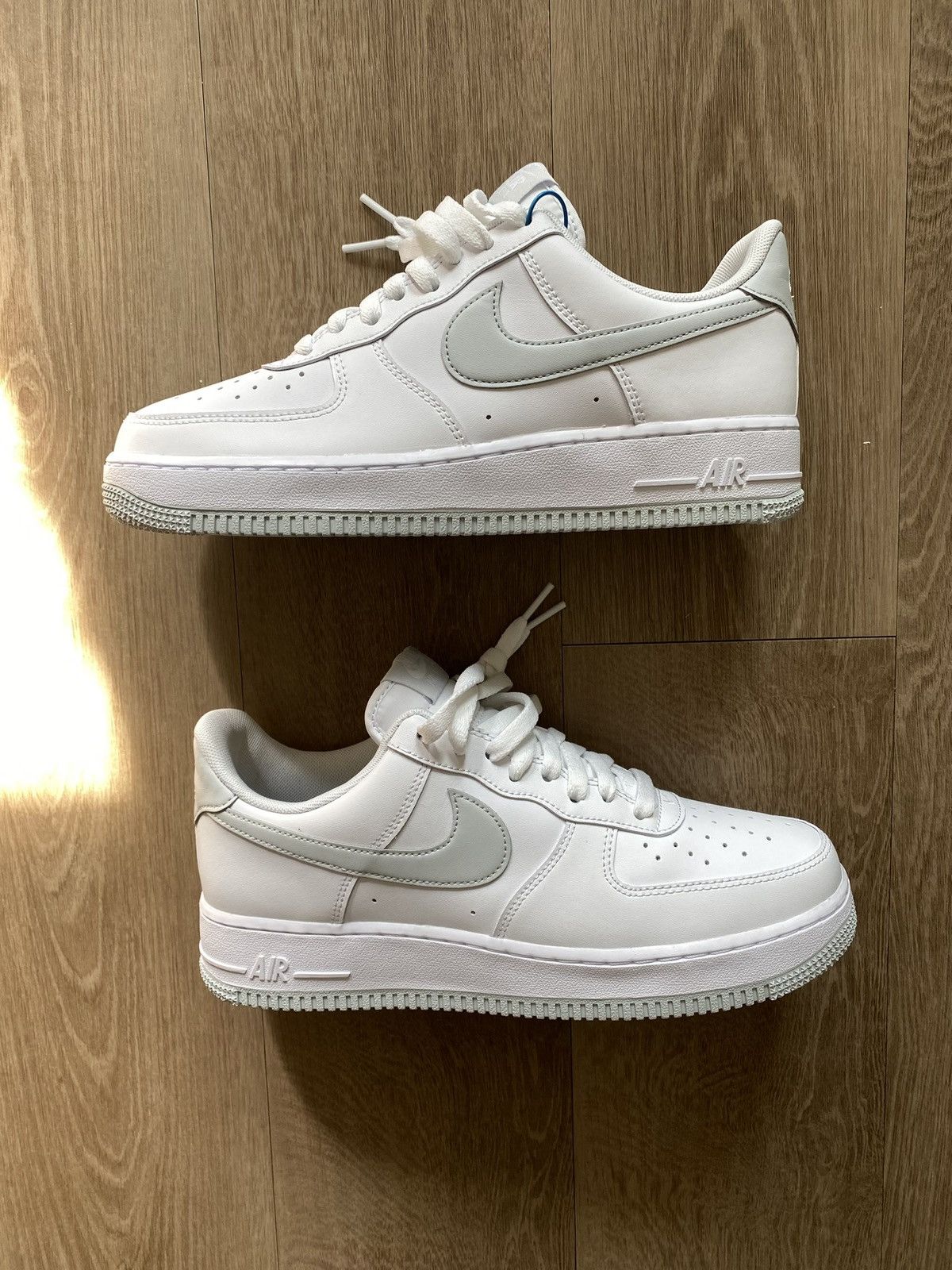 Nike Nike Air Force 1 '07 Shoes White Grey Pure Platinum Size US 8 / EU 41 - 1 Thumbnail