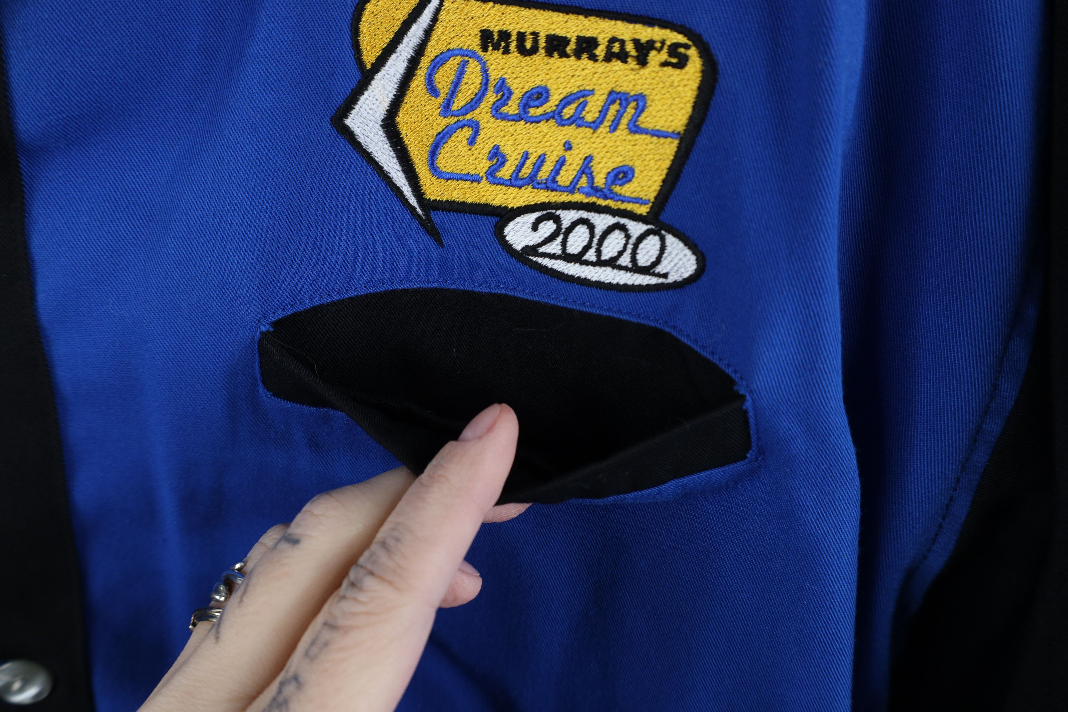 Vintage Vintage Y2K 2000 Rockabilly Block Bowling Button Shirt Blue Size US XL / EU 56 / 4 - 5 Thumbnail