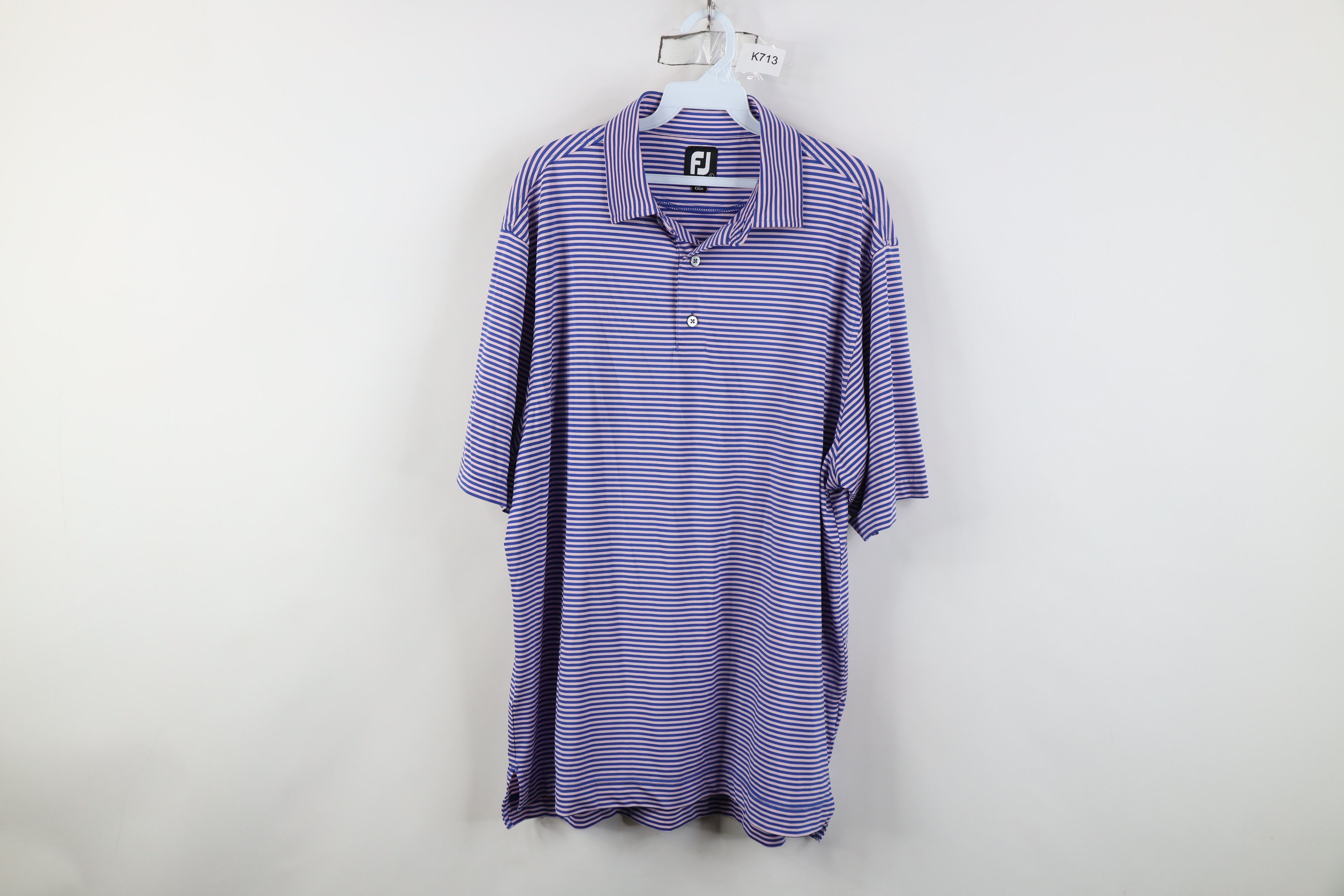 Footjoy FootJoy Stretch Striped Color Block Collared Golf Polo Shirt Size US L / EU 52-54 / 3 - 1 Thumbnail