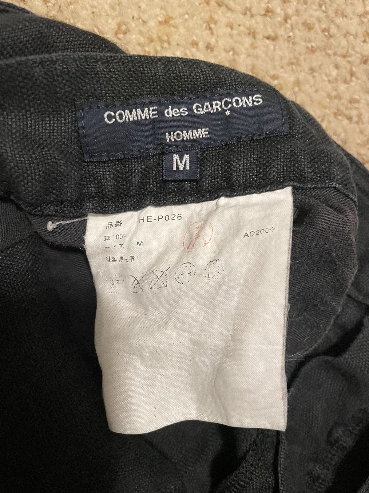 Comme des Garcons Homme AD 2009 Buckle-back Linen pants Size US 30 / EU 46 - 7 Thumbnail