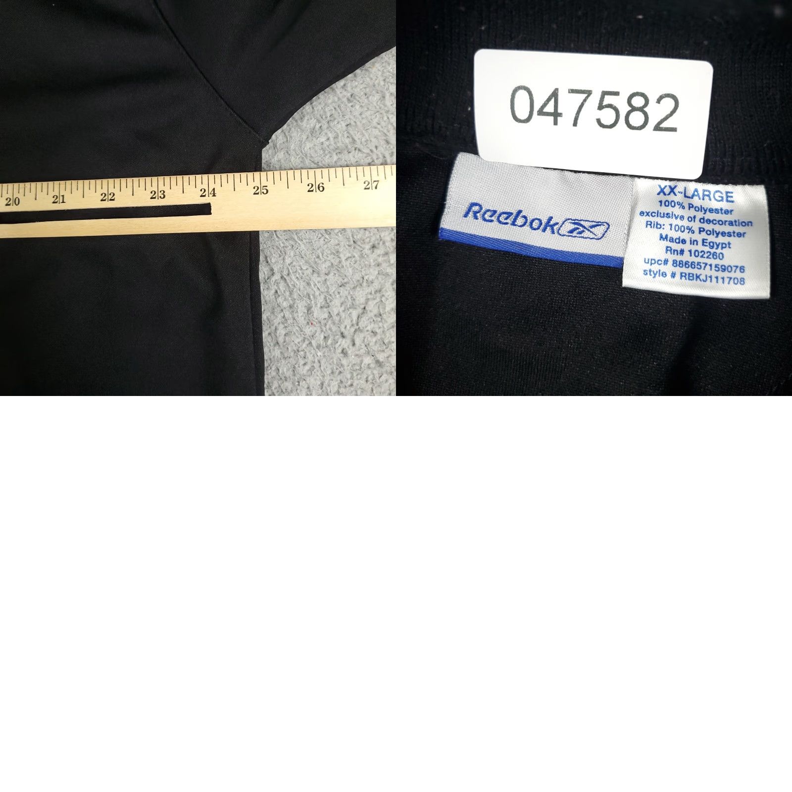 Reebok Reebok Jacket 2XL Mens Black Blue Track Full Zip Up Sweatshirt Sweatshirt Jacket Size US XXL / EU 58 / 5 - 8 Thumbnail