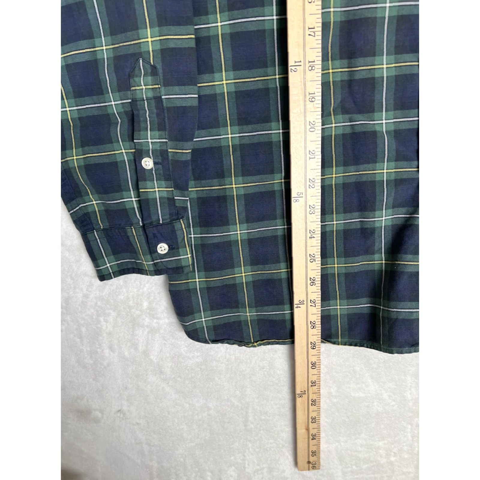 Ralph Lauren Ralph Lauren Shirt Mens Large Green Navy Tartan Plaid Button Down Long Sleeve Size US L / EU 52-54 / 3 - 6 Thumbnail