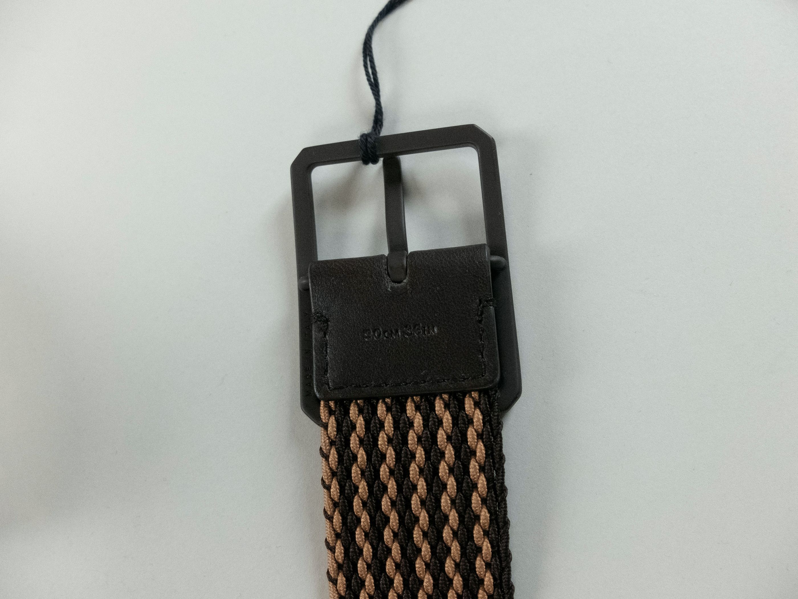Bottega Veneta BOTTEGA VENETA brown elastic stripes woven fabric belt 90 Size 34 - 7 Thumbnail