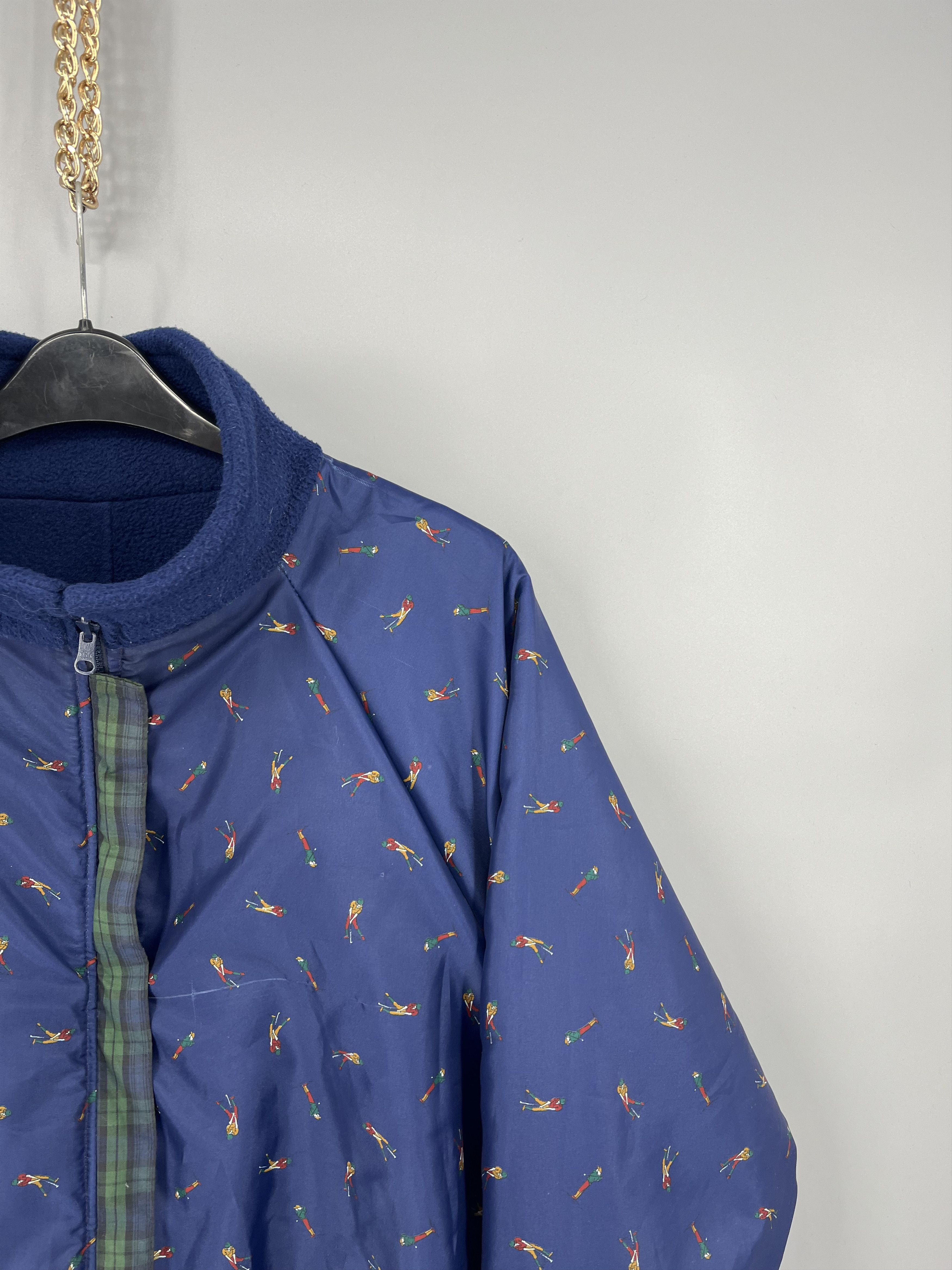 Vintage Vintage Reversible Jacket Sherpa - Nylon Jacket Size US XL / EU 56 / 4 - 4 Thumbnail