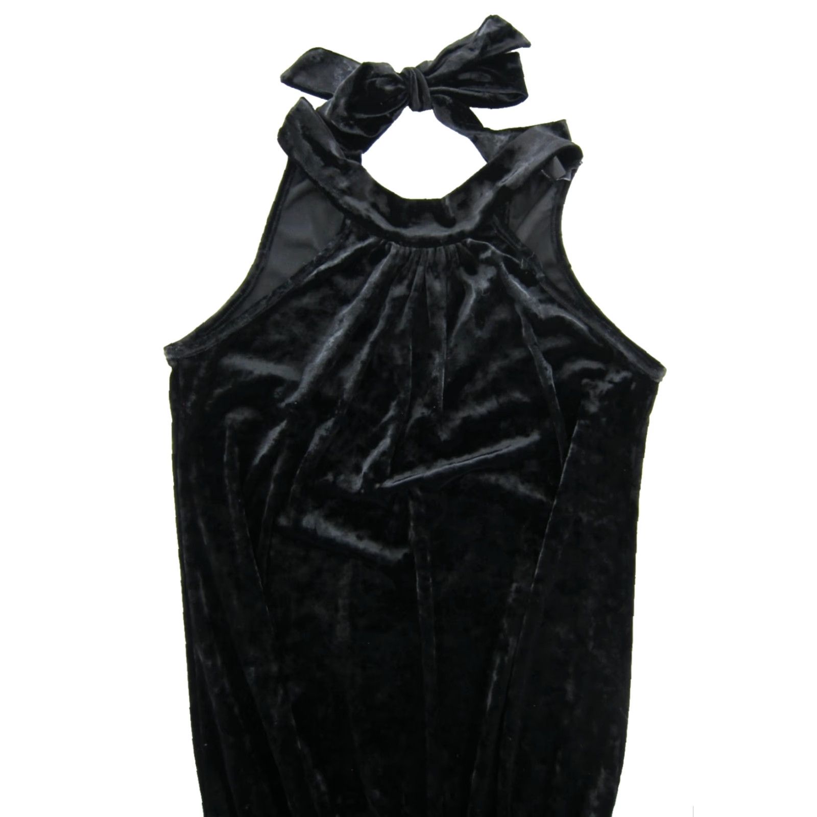 Bebe Bebe Shirt Womens Small Black Velvet Sleeveless High Neck Tunic Dress Stretch Polyester Blend Size S / US 4 / IT 40 - 4 Thumbnail
