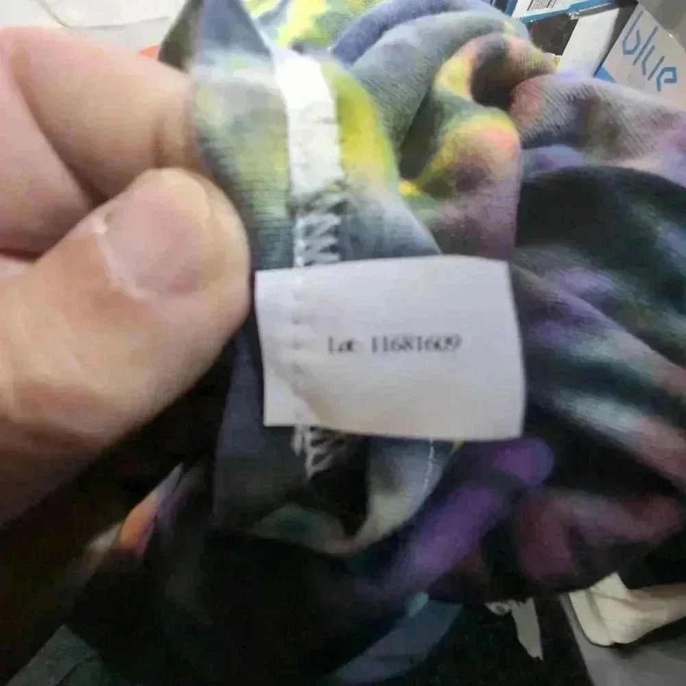 Gildan Custom tie-dyed Tshirt Purple, Red, Blue and Yellow sz M Size US M / EU 48-50 / 2 - 4 Thumbnail