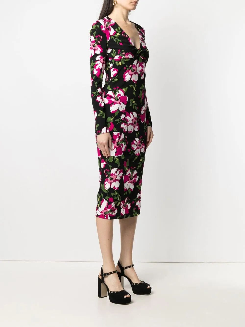 Tom Ford o1y0126 Midi Dress in Multicolor Size XS / US 0-2 / IT 36-38 - 3 Thumbnail