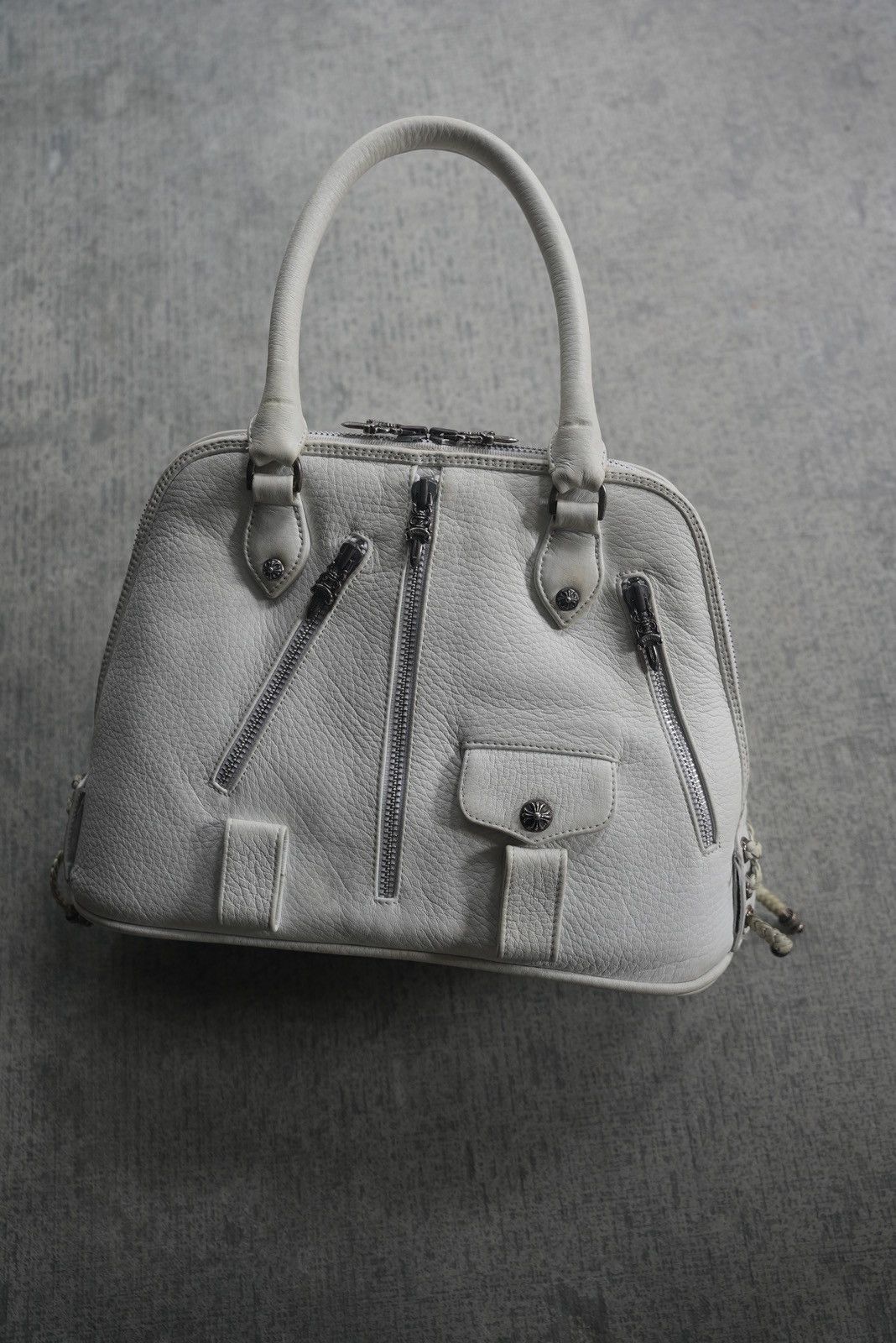 Chrome Hearts Chrome Hearts x JJ Dean White Leather Bag Size ONE SIZE - 1 Thumbnail