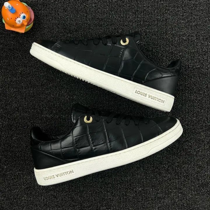 Louis Vuitton Louis Vuitton Black Casual Lace-Up Sneakers -2508 Size US 5.5 / EU 38 - 3 Thumbnail