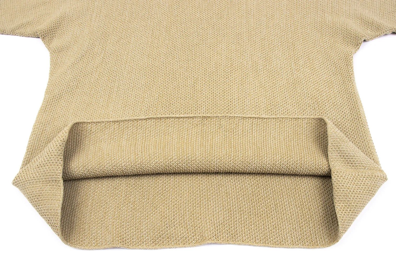 Issey Miyake Cotton-Polyester Dolman Half-Sleeve Knit Top in Beige Size US M / EU 48-50 / 2 - 6 Thumbnail