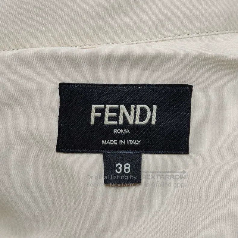 Fendi Fendi size 38 Cotton Solid Color Front Button Collar Long S Size US XXS / EU 40 - 5 Thumbnail