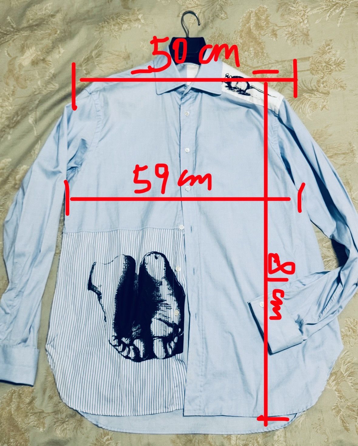 JW Anderson JW ANDERSON Durer Feet Shirt In Blue size 48 Size US M / EU 48-50 / 2 - 8 Thumbnail