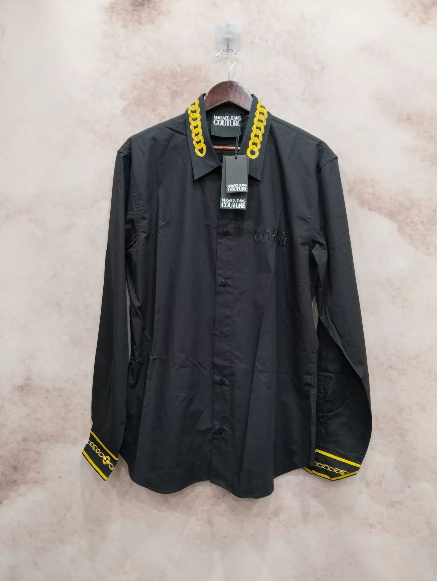 Versace Jeans Couture VJC Logo Embroidery Chain Print Longsleeve Shirt XL Size US XL / EU 56 / 4 - 1 Thumbnail
