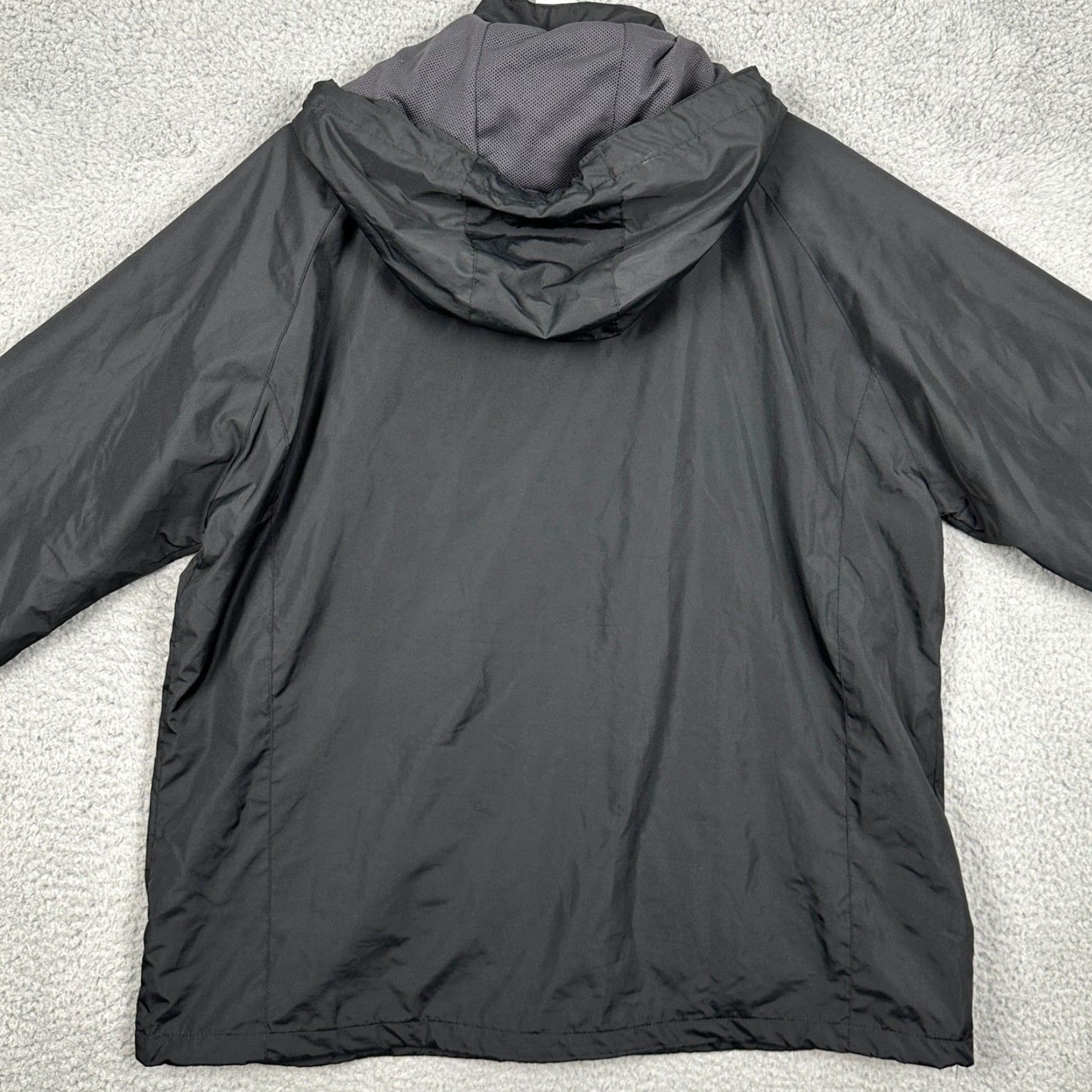 Vintage Vantage Weber Grills Womens XL Jacket Hooded Windbreaker Black Zip Up Pocket EUC Size XL / US 12-14 / IT 48-50 - 2 Thumbnail