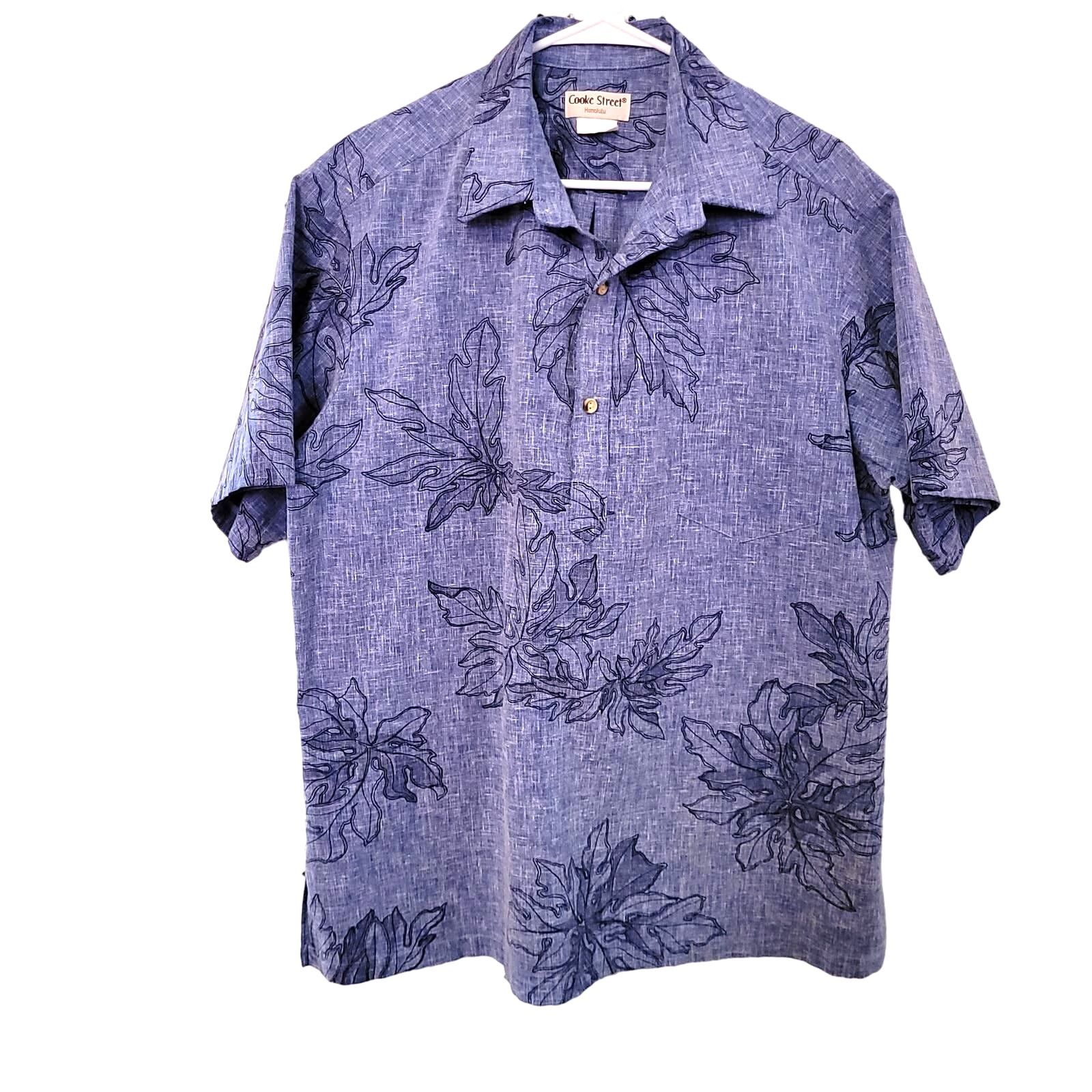 Vintage Vintage Cooke Street Hawaiian Shirt 3/4 Button Front Blue L Size US L / EU 52-54 / 3 - 1 Thumbnail