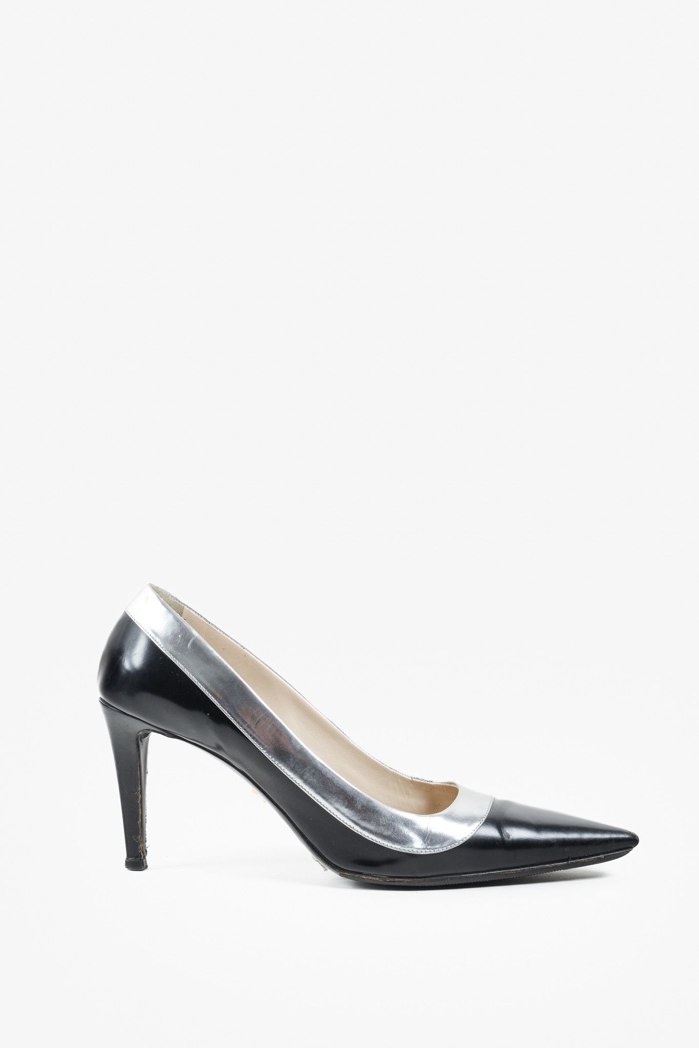 Prada Prada Metallic Rim Point Toe Stiletto Heels Size US 11 / IT 41 - 1 Thumbnail