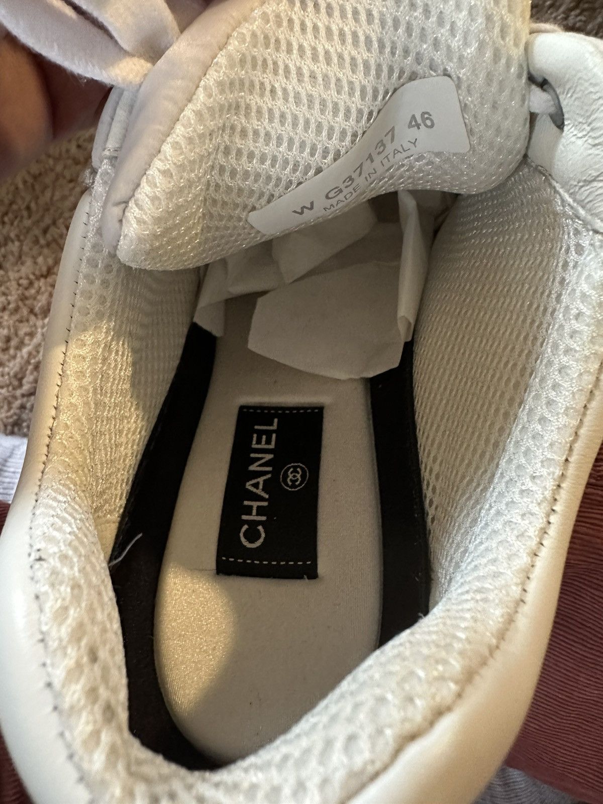Chanel Chanel Suede Low Top Sneakers Size US 12 / EU 45 - 7 Thumbnail