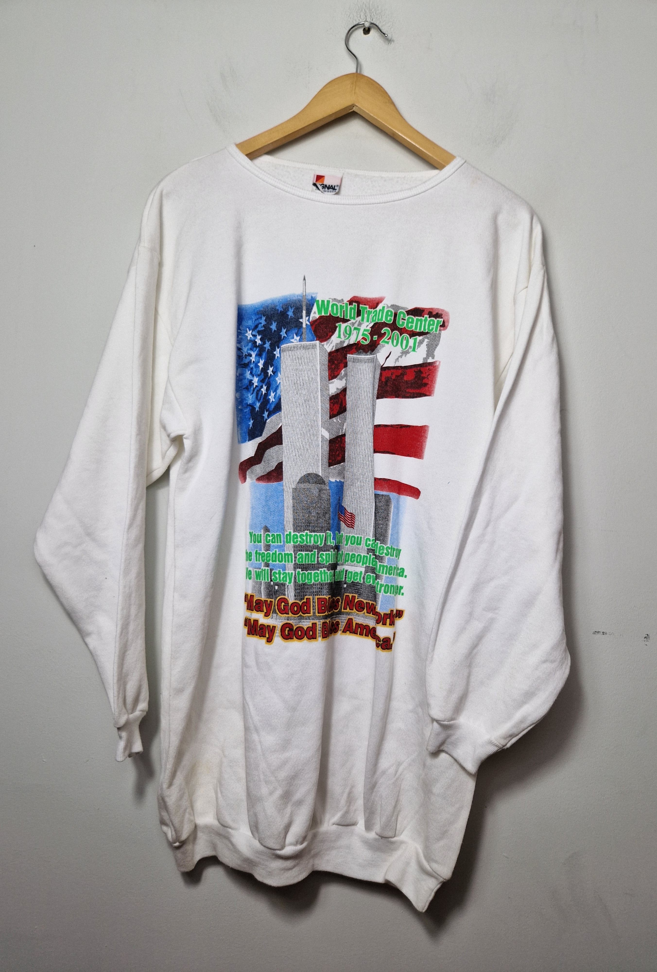 Vintage 9.11 WTC 2001 memorabilia sweatshirt Size US XL / EU 56 / 4 - 1 Thumbnail