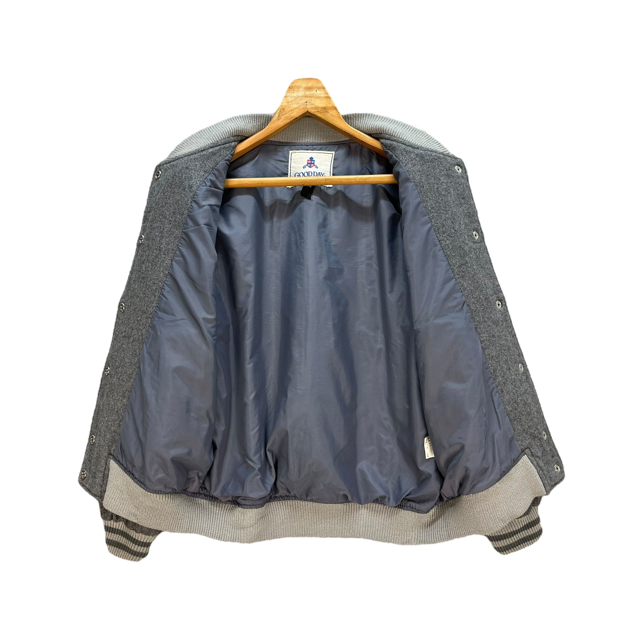 GOODDAY Gray Wool Varsity Jacket #A21-0490