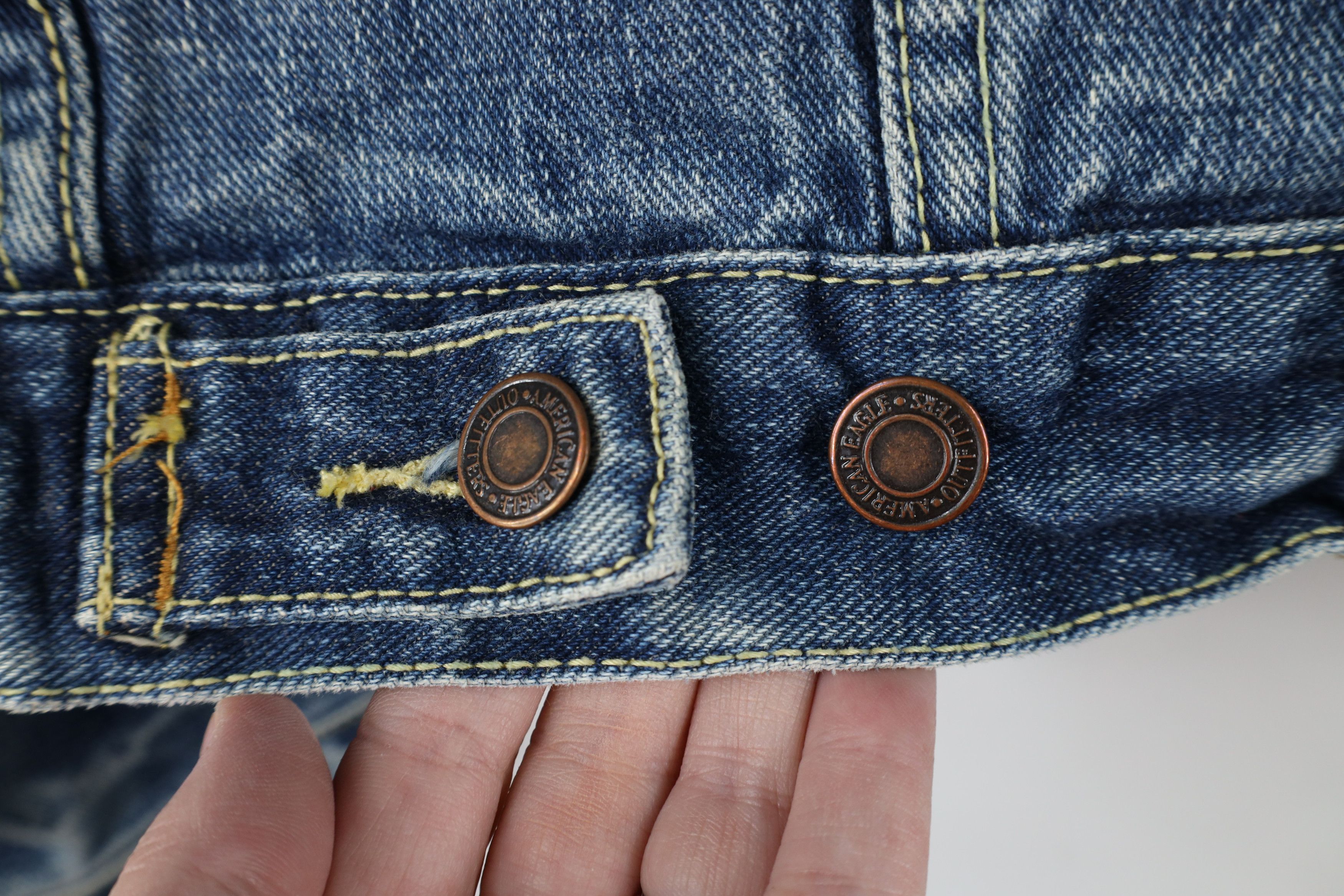American Eagle Outfitters × Vintage Vintage Y2K American Eagle Outfitters Jean Trucker Jacket Size US S / EU 44-46 / 1 - 12 Thumbnail