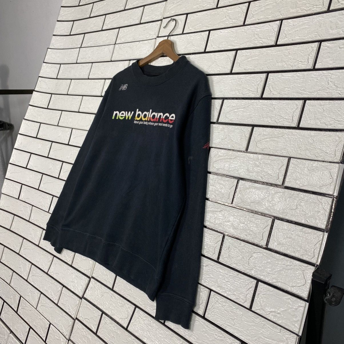 Japanese Brand Vintage Sweatshirt New Balance Big Logo Size US L / EU 52-54 / 3 - 3 Thumbnail