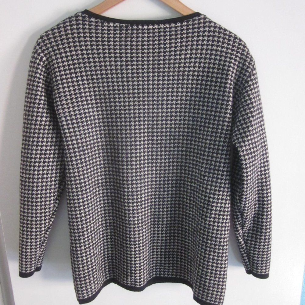 J Ferrar J Ferrar Vintage Wool Houndstooth Sweater Size M Size M / US 6-8 / IT 42-44 - 8 Thumbnail