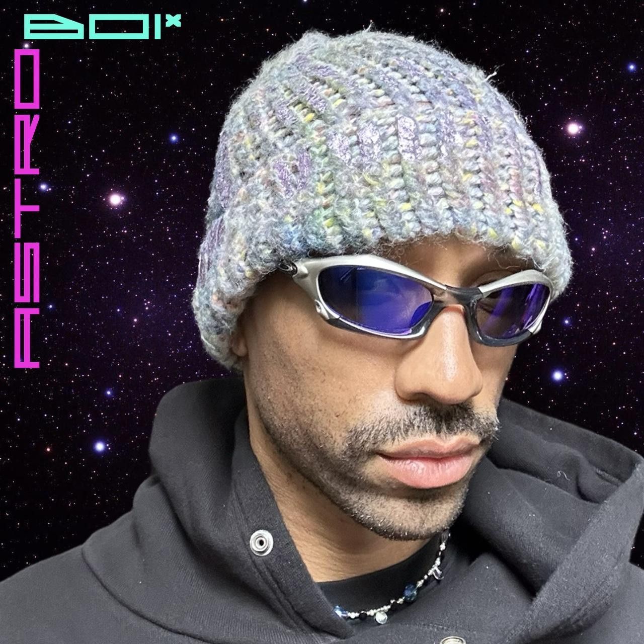 Other ASTROBOI* PASTEL LAVENDER METALLIC PAINTED BEANIE Size ONE SIZE - 3 Thumbnail