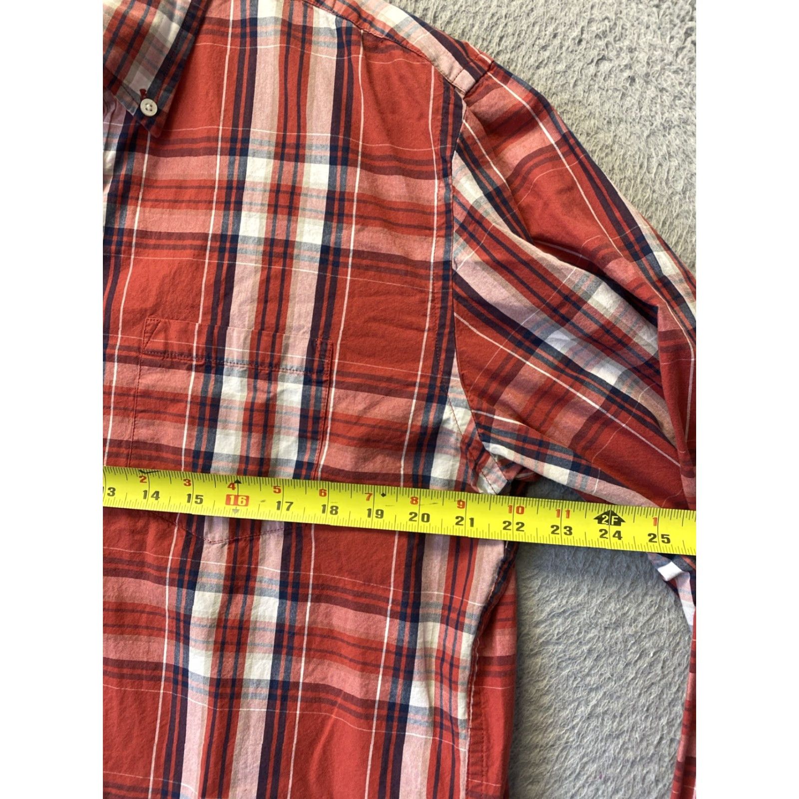 J.Crew VINTAGE J.CREW SHIRT Mens L Crimson Plaid Oxford 100% Cotton Slim Fit Button-Up Long Sleeve Size US L / EU 52-54 / 3 - 6 Thumbnail