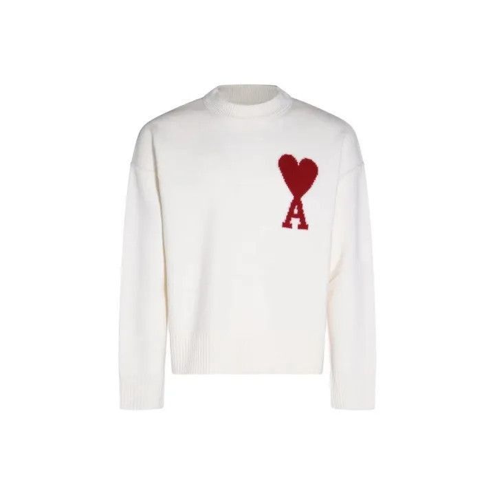 AMIPARIS Classic Red Heart Knit Sweater -2507