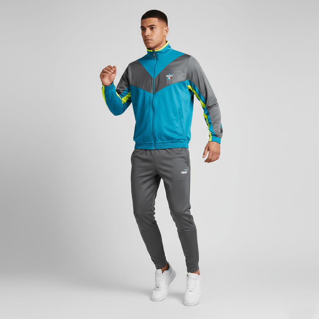 Puma Puma International Men 38 S Sweatshirt Turquoise France 5980 Size US S / EU 44-46 / 1 - 1 Thumbnail