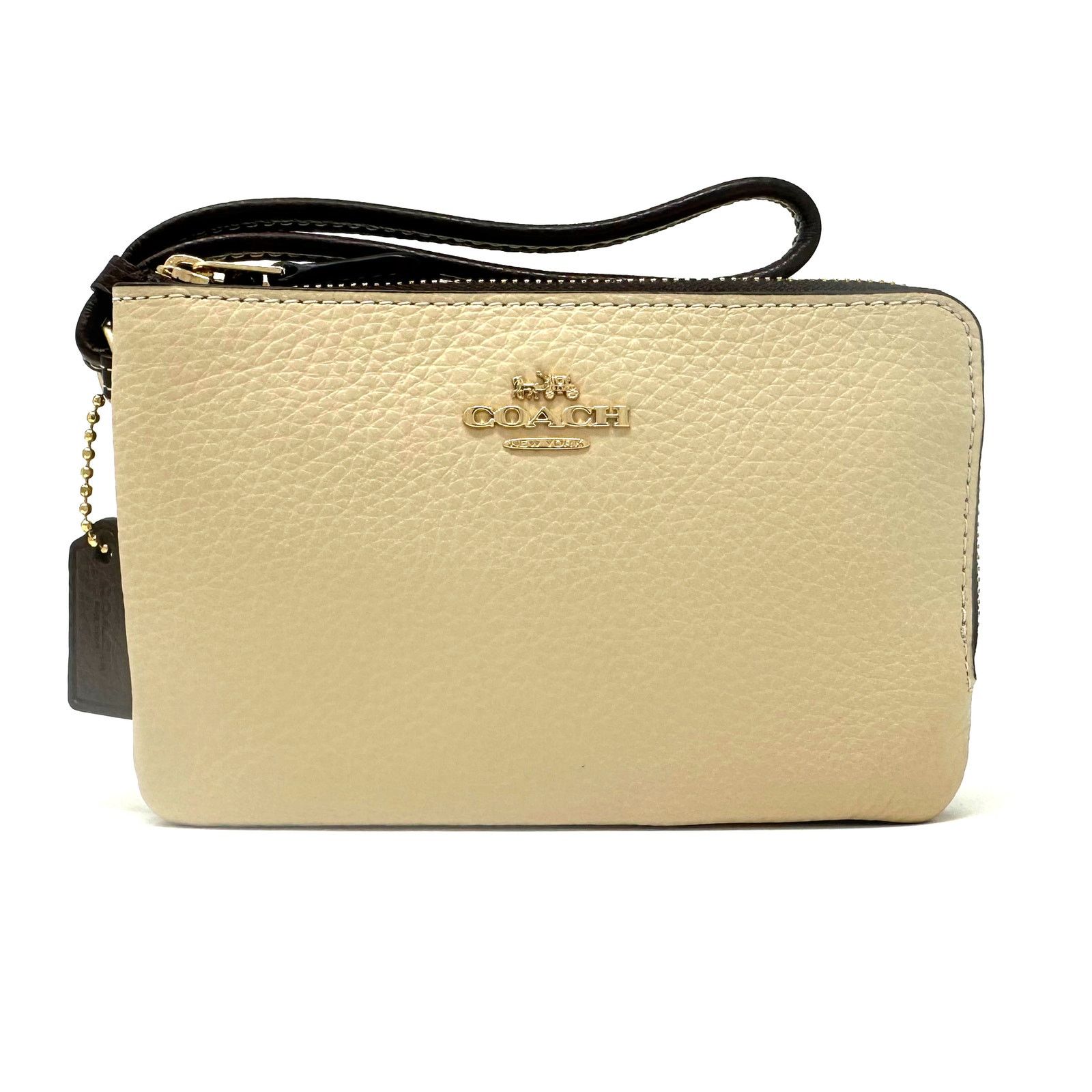 Coach Coach Double Corner Zip Wristlet Colorblock Ivory 91622 Size ONE SIZE - 2 Thumbnail